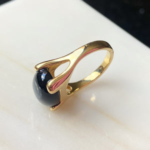 Anillo ovalo ónix