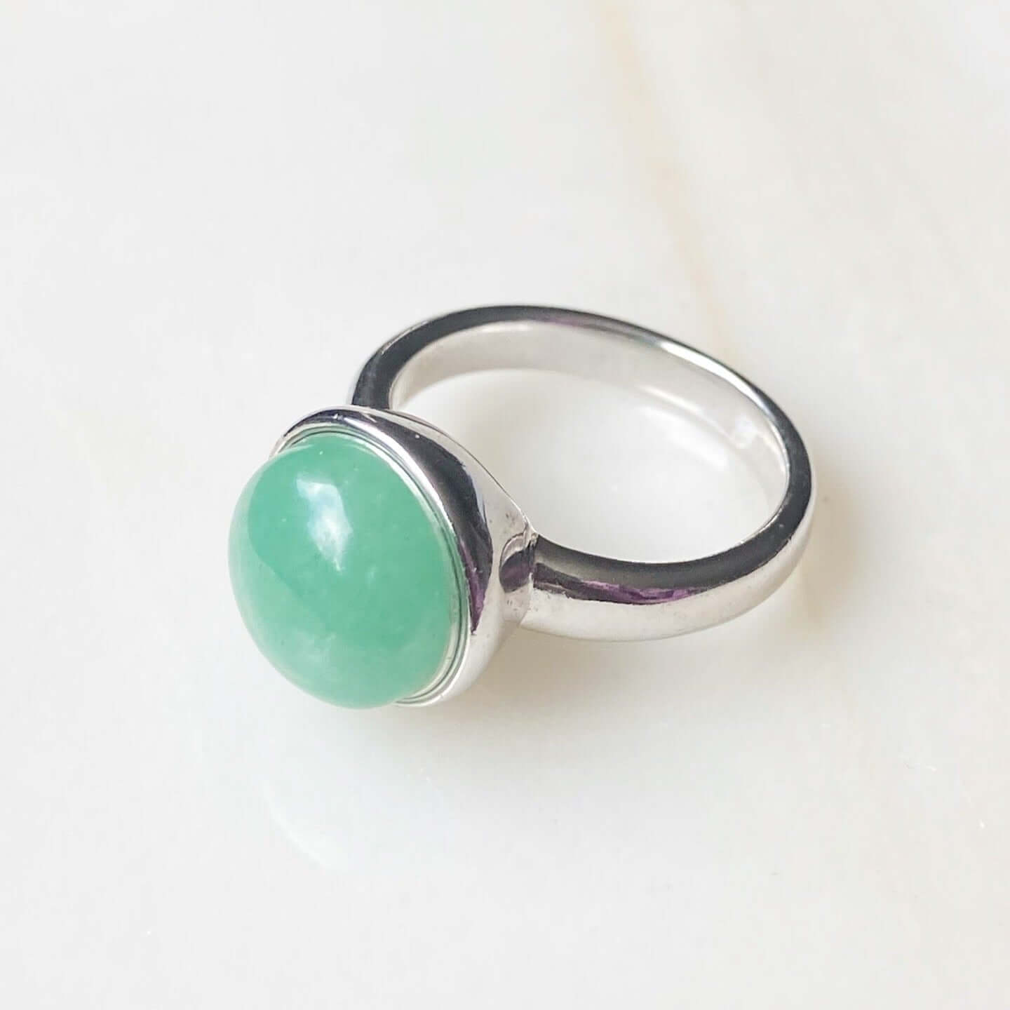 Anillo cono cuarzo verde