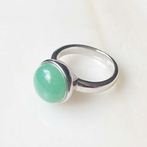 Anillo cono cuarzo verde