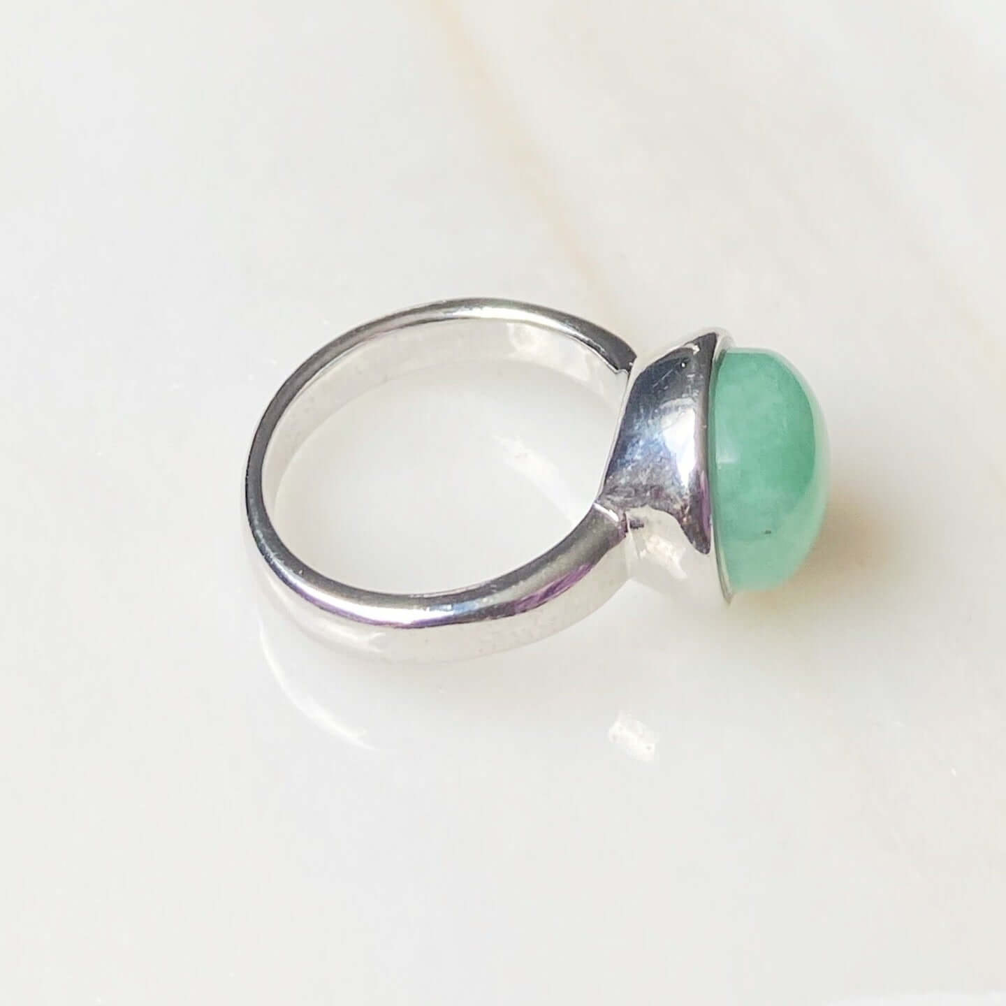 Anillo cono cuarzo verde