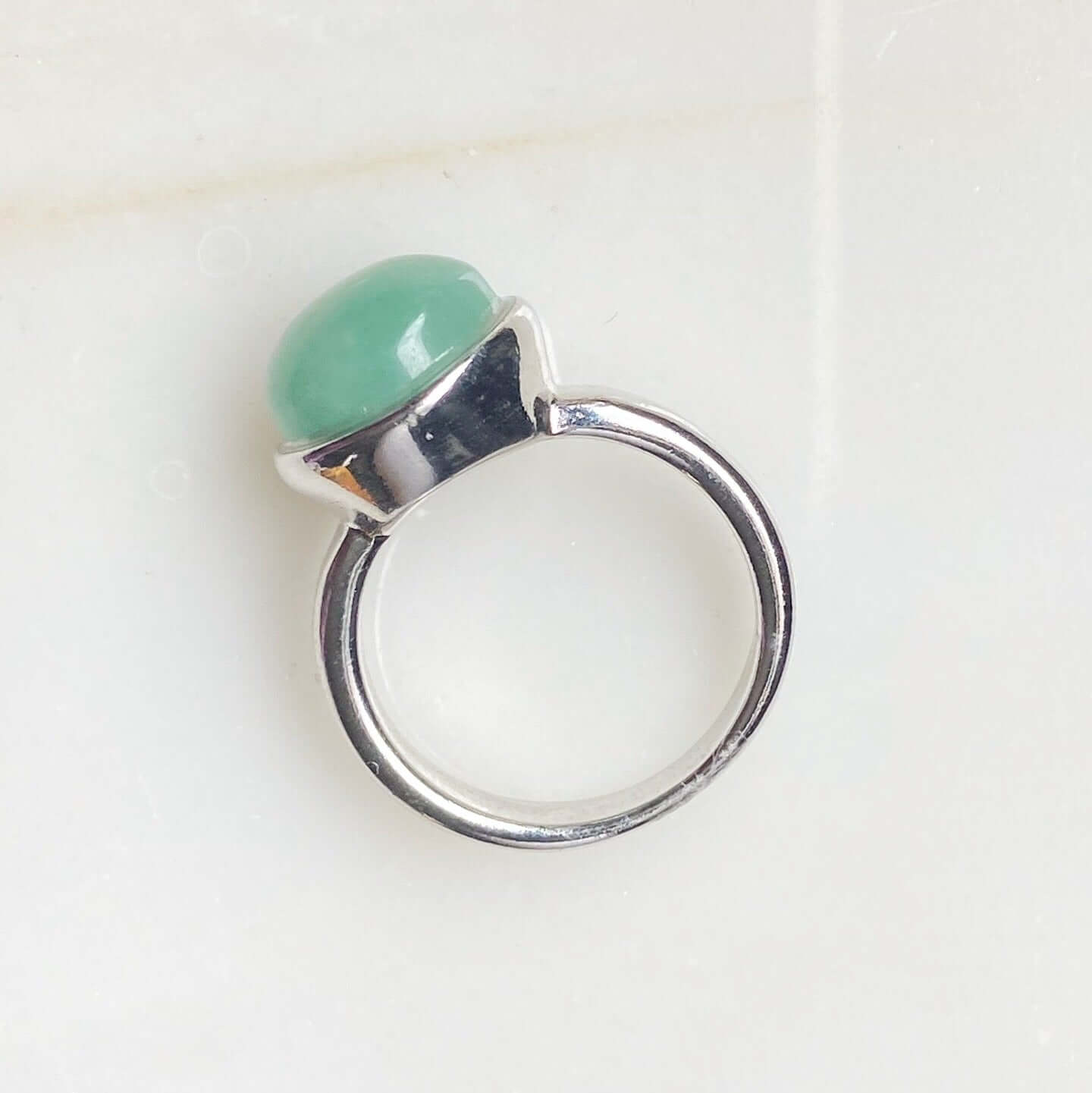 Anillo cono cuarzo verde