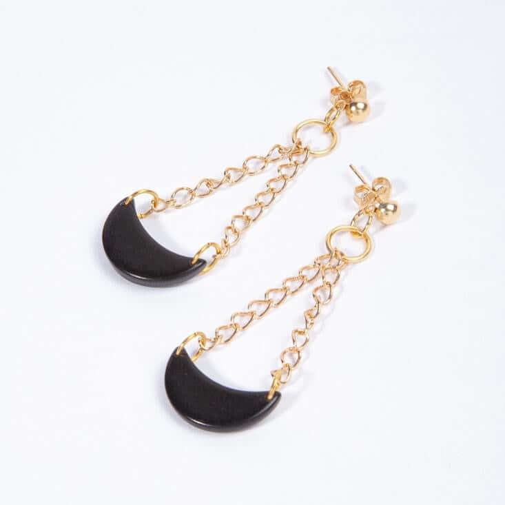 Aretes luna tagua