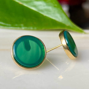 Aretes ciclo agata verde