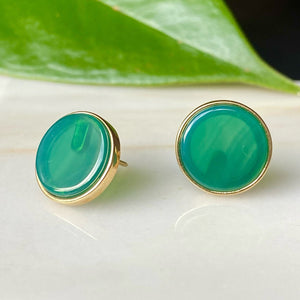 Aretes ciclo agata verde