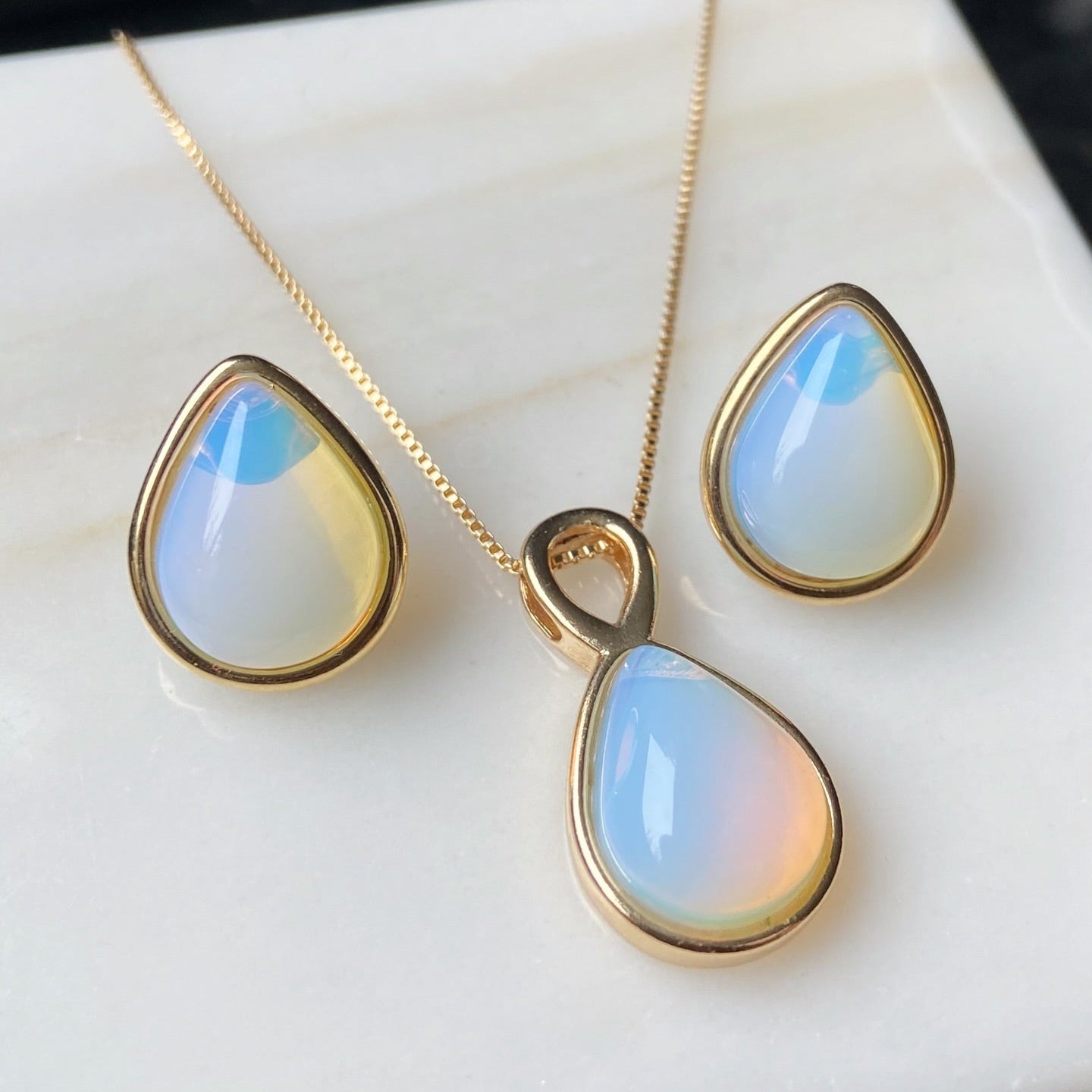 Set piedra de la luna - joyería