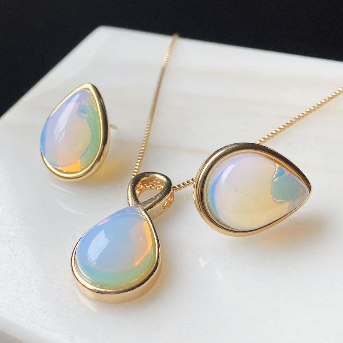 Set piedra de la luna - joyería