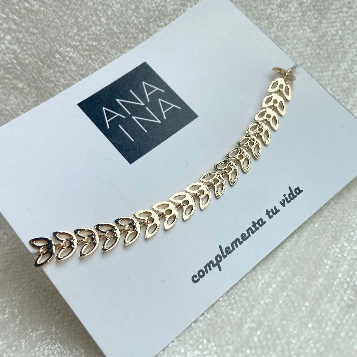 Pulsera hojitas dobles