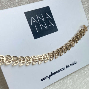 Pulsera hojitas dobles