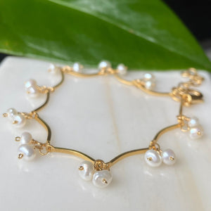 Pulsera aros y miniperlas