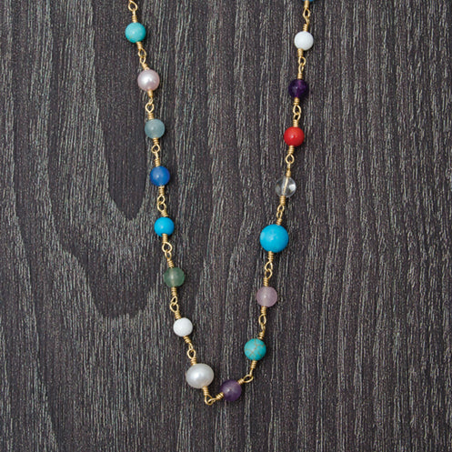 Collar multipiedras