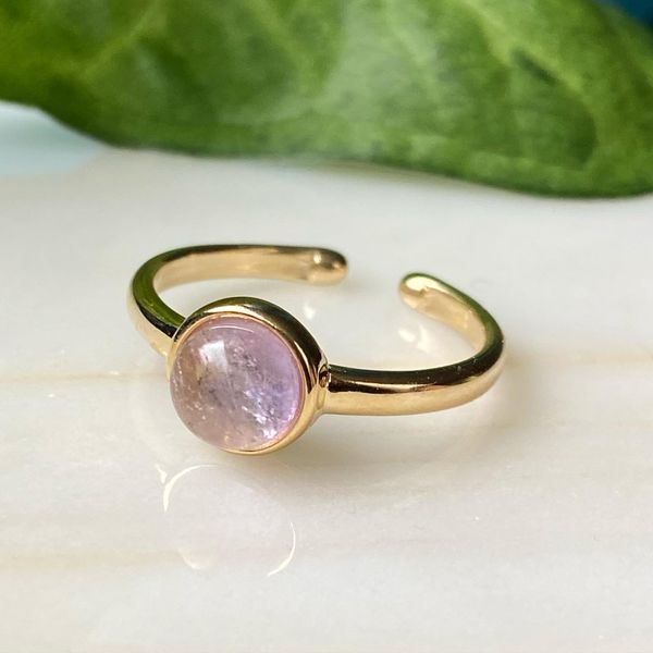Anillo graduable esfera amatista