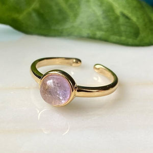 Anillo graduable esfera amatista